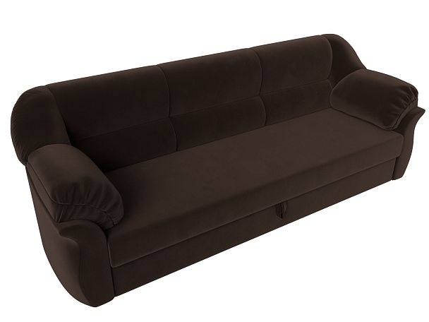 Диван прямой Карнелла (полностью микровельвет коричневый) - Вид 5