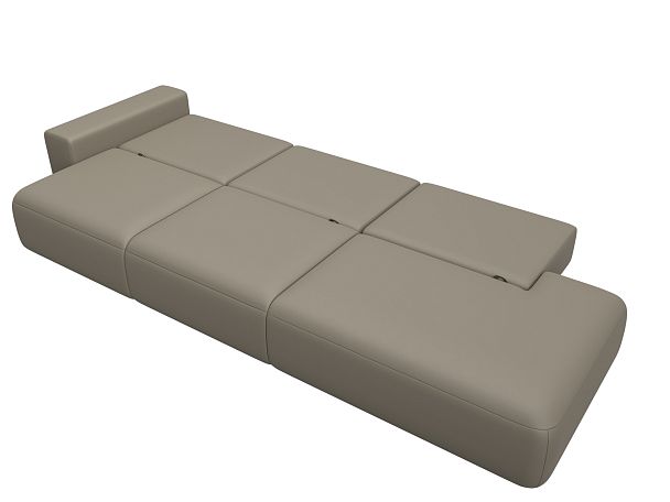 Диван прямой Лига-036 НПБ Модерн Лонг подлокотник слева Экокожа бежевый - Вид 10