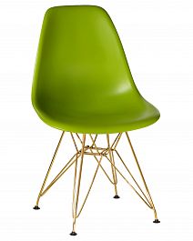 Стул обеденный DOBRIN DSR (ножки золотые, цвет салатовый (G-08)) - Фото предпросмотра