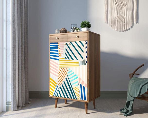 Комод Berber два ящика и дверки 42 принт арт BB46/Print_42 - Вид 3