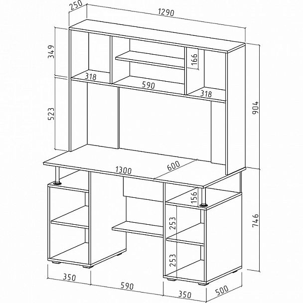 Стол письменный Амбер-17 - Вид 2