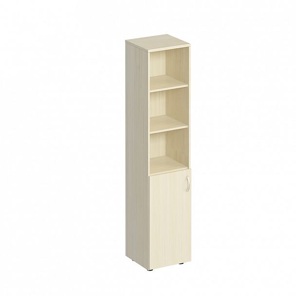 Шкаф для документов узкий полузакрытый "Комфорт" К 380  дуб шамони - Вид 1