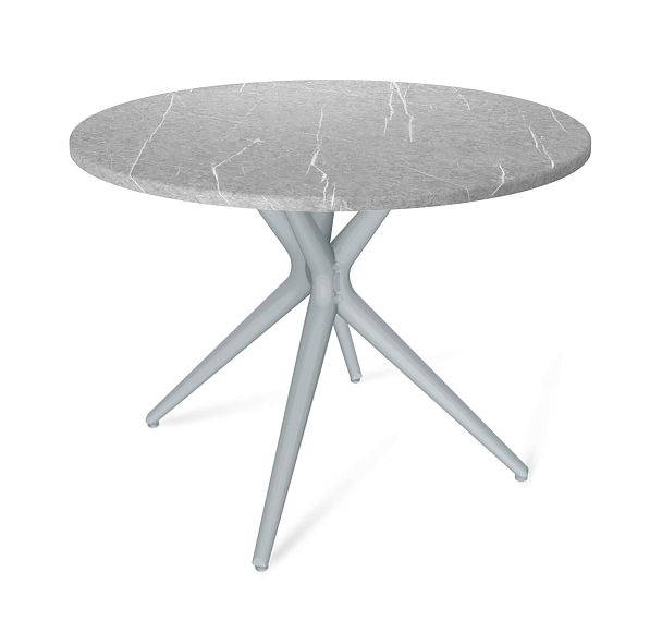 Стол Sheffilton SHT-TU30/TT 90 МДФ серый/серый мрамор - Вид 2