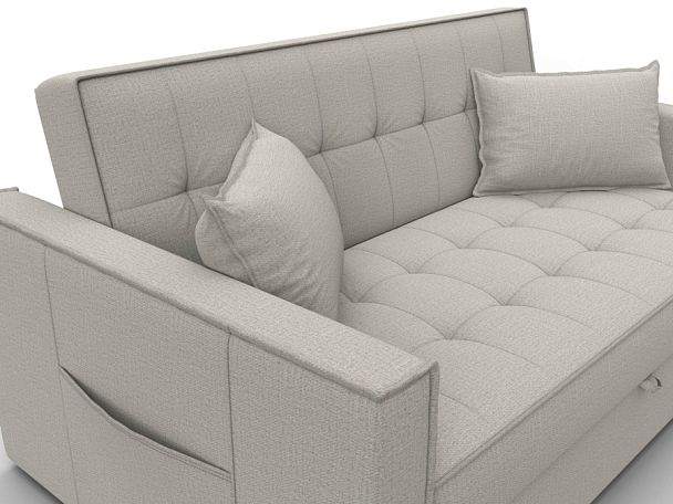 Диван прямой Лига-104 (140) Рогожка бежевый - Вид 4