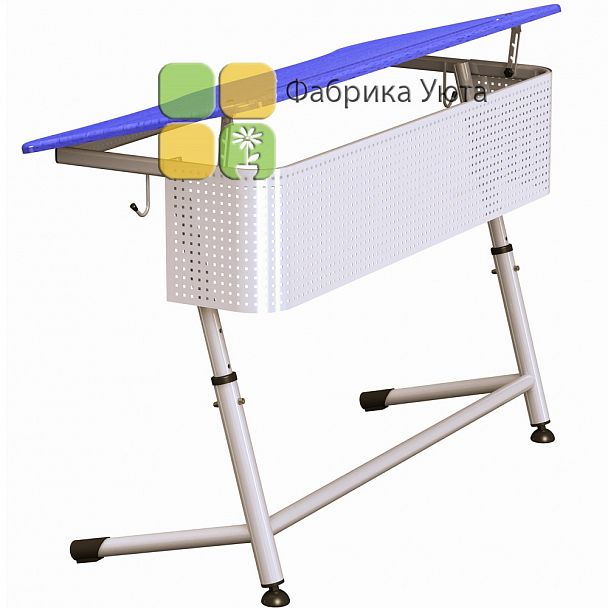 Парта "Премьера 2Р" с перф. экр., угл. накл. стол., рег, цвет (2-6 гр) - Вид 2