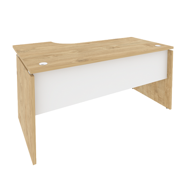 Onix Стол эргономичный правый O.SA-1 (R) Тиквуд светлый/Белый бриллиант 1580*980*750 (720/460) - Вид 1