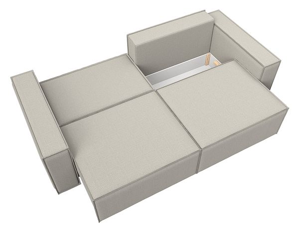 Диван прямой Куба Рогожка бежевый - Вид 9