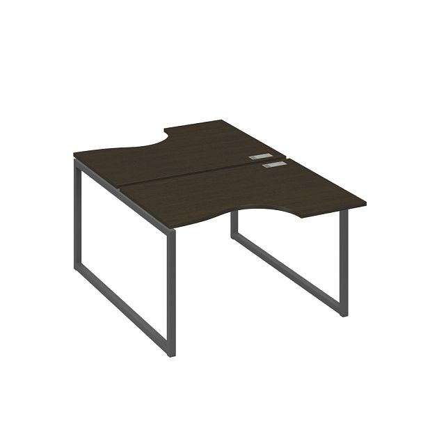 Рабочая станция столы Классика QUATTRO (2х120) A4 А4 Б4 183 БП венге / металлокаркас антрацит - Вид 1