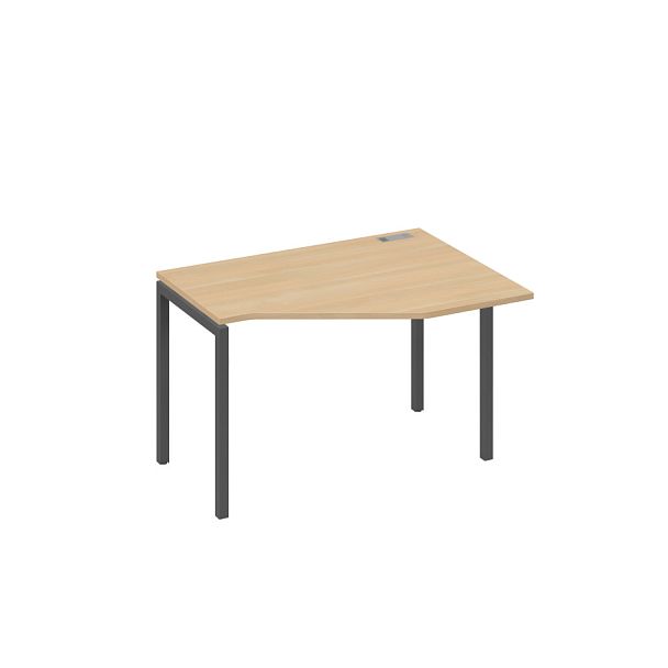 Стол эргономичный правый "Техно" на металлокаркасе DUE A4 А4 Б2 052 БП натуральный дуб / металлокаркас антрацит - Вид 1