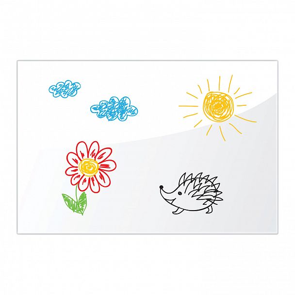 Доска магнитно-маркерная стеклянная 40х60 см, 3 магнита, БЕЛАЯ, BRAUBERG, 236744 - Вид 5