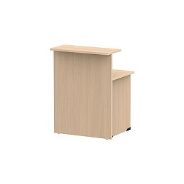 Стойка ресепшн прямая СР-40/60 дуб молочный - Фото предпросмотра