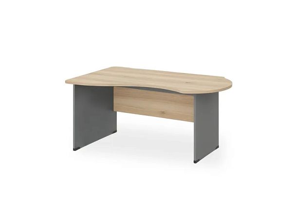 БЕРЛИН / BERLIN Стол асимметричный левый 1800х1200х740 Акация/Серый - Вид 1