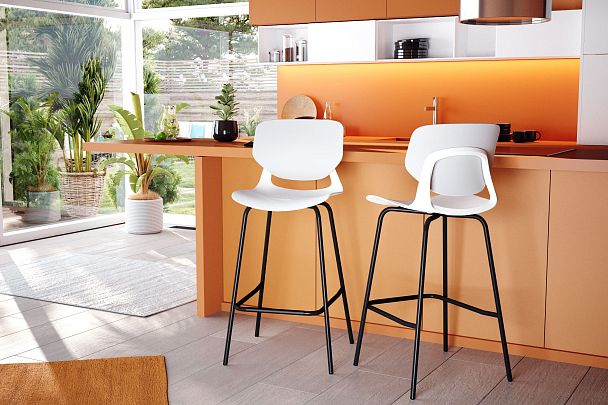 Стул полубарный Sheffilton SHT-ST59/S196-1 серый/хром лак - Вид 10