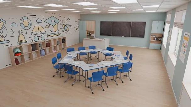 Стол мобильный, пятиугольный, гр.3-7 - Вид 34