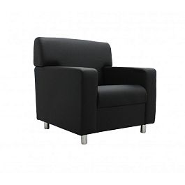 (kle3-k-b) Кресло офисное Клерк 3 Размер: 84 х 80 см, черный Ecotex 3001 - Фото предпросмотра