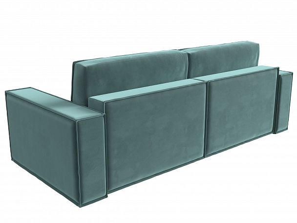 Диван прямой Куба (полностью велюр бирюзовый) - Вид 10