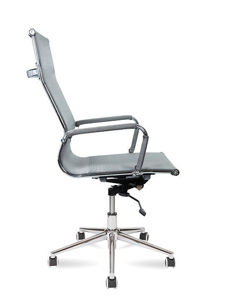 Кресло Хельмут / (grey) сталь + хром / серая сетка - Вид 2