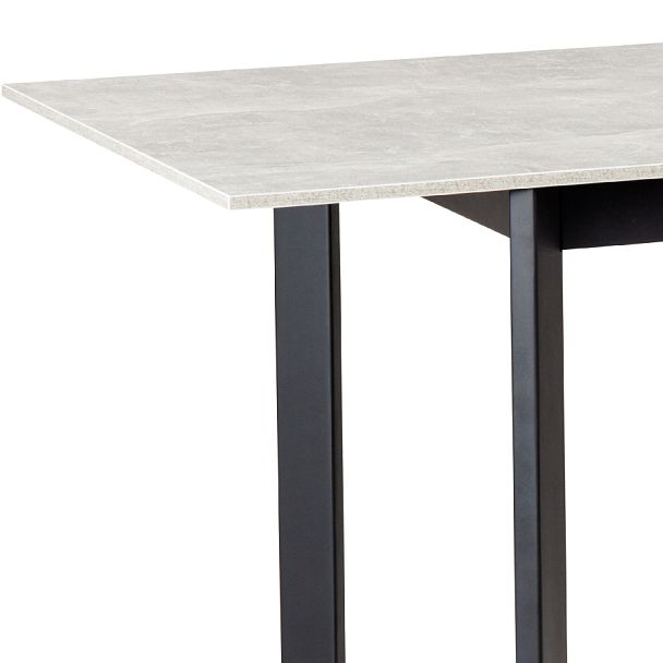 Стол деревянный кухонный раскладной Стил 120(170)*80 Бетон/Черный - Вид 9