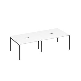 Стол 280 металлокаркас DUE для переговоров A4 А4 Б2 132-2 БП белый премиум / металлокаркас антрацит - Фото предпросмотра