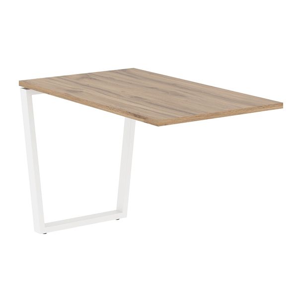 Брифинг-приставка EVB 1167 Дуб Денвер светлый/Белый 1160х670х750 EDIS - Вид 1