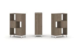 Стайл Проджект Набор стеллажа 1 сторон., 3 яр. SN.NS-321 Вяз Благородный/Металл Белый 754*400*1248 - Фото предпросмотра