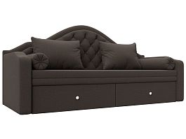 Диван детский прямой Сойер Рогожка коричневый - Фото предпросмотра