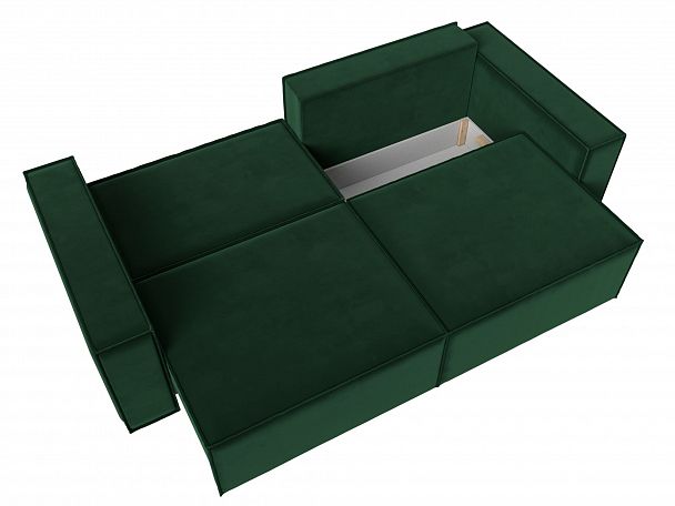 Диван прямой Куба (полностью велюр зеленый) - Вид 7