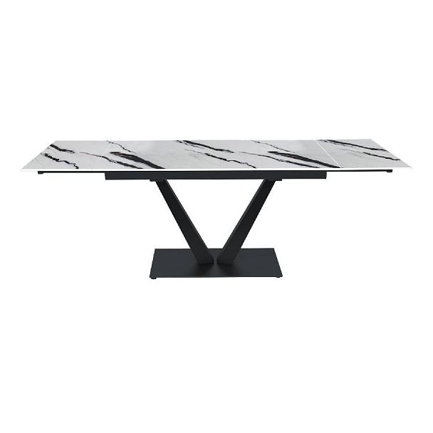 Стол раскладной Malibu (140+40+40), керамика глянцевая Panda White - Вид 5