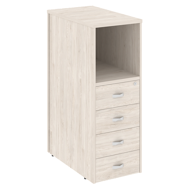 Onix Тумба 4 ящика завершающая, левая O.R-TV-4 (L) Денвер светлый 436*767*1185 - Вид 1