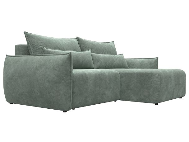 Диван угловой Лига-051 НПБ угол универсальный Велюр зеленый - Вид 3