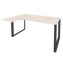 Onix Стол эргономичный левый на О-образном м/к O.MO-SA-4 (L) Денвер светлый/Антрацит металл 1580*1180*750 (800/460) - Фото предпросмотра