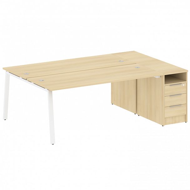 Рабочая станция "Metal System" БА.РС-СТП-2.5 акация/белый - Вид 1