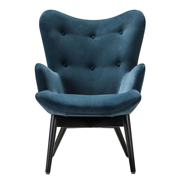 Кресло Хайбэк синий/венге - Вид 2