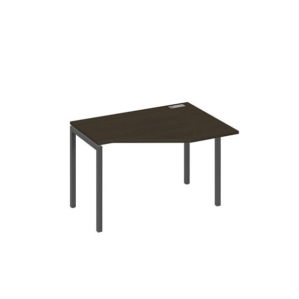 Стол эргономичный правый "Техно" на металлокаркасе DUE A4 А4 Б2 052 БП венге / металлокаркас антрацит - Вид 1