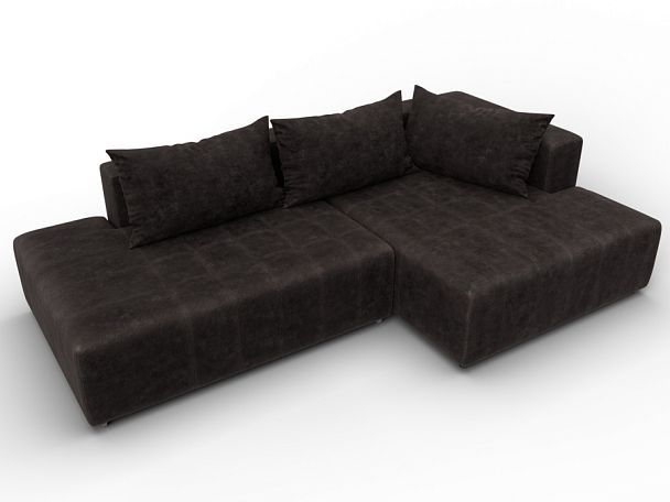 Диван угловой Лига-103 НПБ угол правый Велюр коричневый - Вид 6