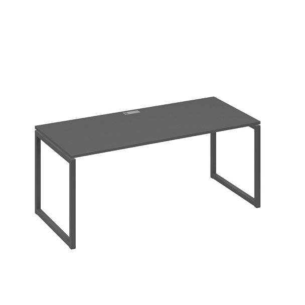Стол письменный на металлокаркасе QUATTRO A4 А4 Б4 026 БП антрацит премиум / металлокаркас антрацит - Вид 1