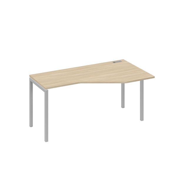 Стол эргономичный правый "Техно" на металлокаркасе DUE A4 А4 Б2 056 БП дуб скандинавский / металлокаркас серый - Вид 1