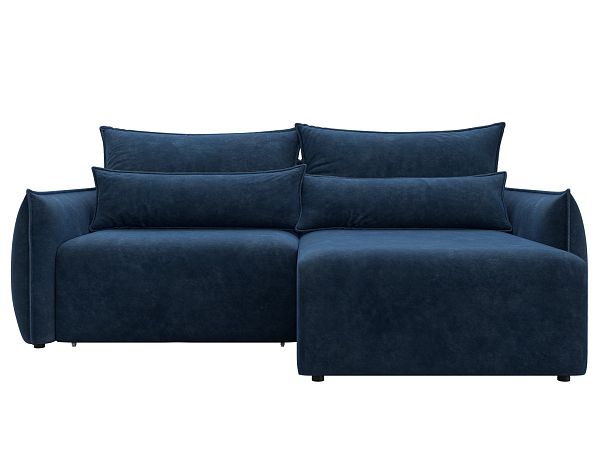 Диван угловой Лига-051 НПБ угол универсальный Велюр синий - Вид 2