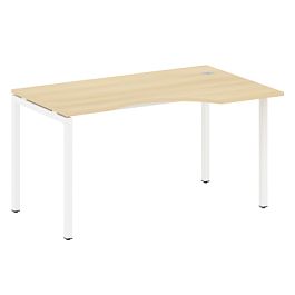 Metal System Quattro Стол криволинейный правый на П-образном м/к 40БП.СА-2 (R) Акация/Белый металл 1400*900*750 - Фото предпросмотра