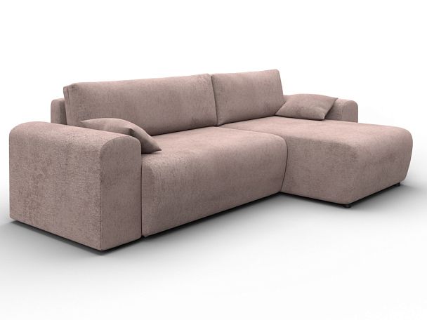 Диван угловой Лига-099 угол универсальный Велюр бежевый - Вид 3