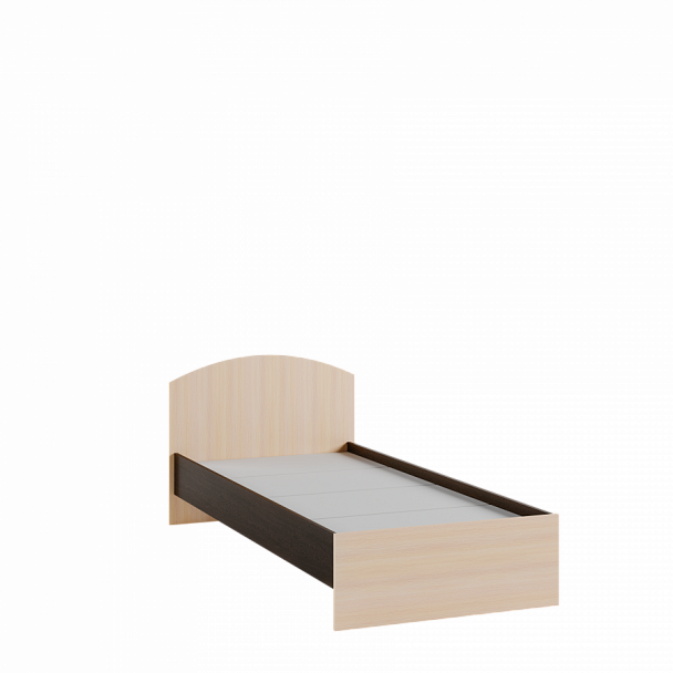 Кровать 0,9 Ненси-1 (800х972х2032) венге/дуб молочный - Вид 1