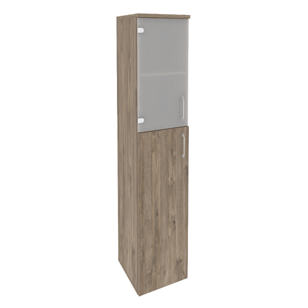 Onix Шкаф высокий узкий левый O.SU-1.7 (L) Тиквуд темный 400*420*1977 - Вид 1