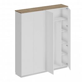 Шкаф с дополнением City СИ 311 дуб гладстоун светлый / белый премиум / белый премиум - Фото предпросмотра