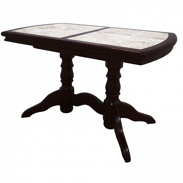 Стол "№16 с плиткой" раскладной береза - Вид 1