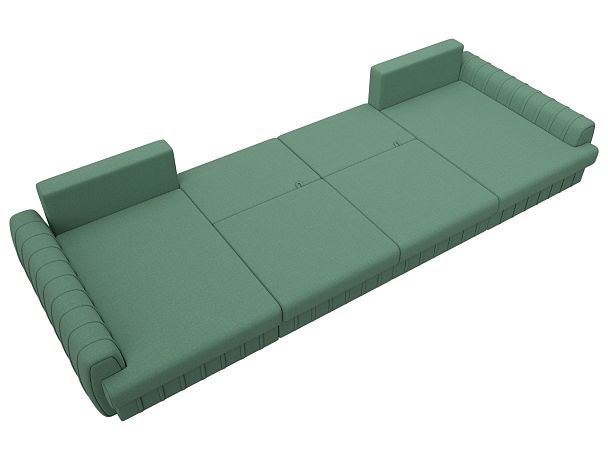 Диван П-образный Лига-057 НПБ Лонг Рогожка зеленый - Вид 9
