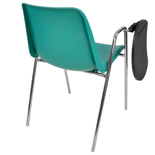 Стул Vicenza (4 ножки с подлокотниками + столик TLT), каркас хром, светло-зеленый, РП+ИК - Вид 2