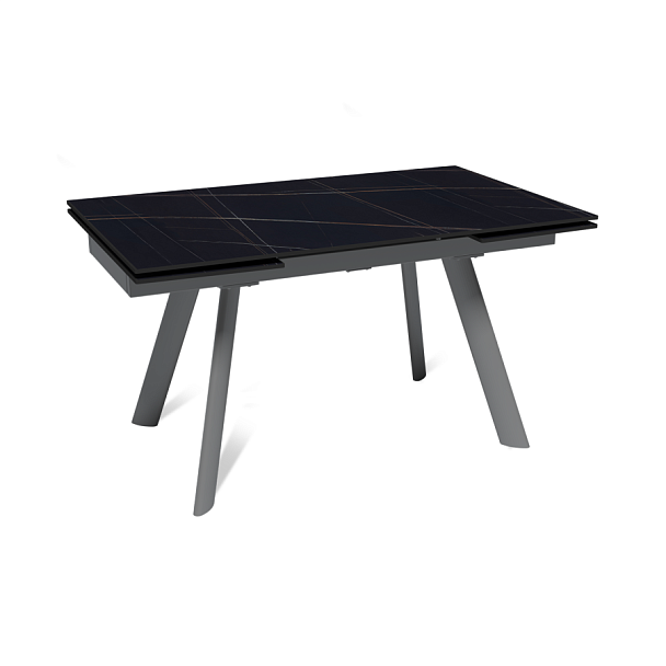 Стол раскладной Stone (140+40+40), керамика матовая Black Gold - Вид 1