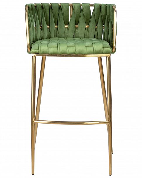 Стул барный DOBRIN EMMA GOLD (зеленый велюр (VF-08)) - Вид 6