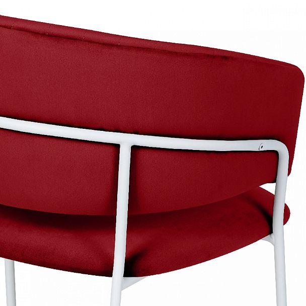 Комплект кухонных стульев Даксон бордовый велюр/белый, 3 шт. - Вид 9