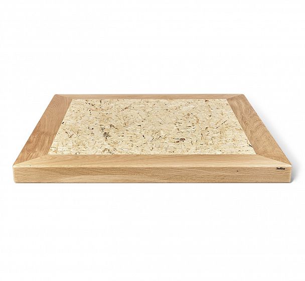 Стол Sheffilton SHT-TU14/ 70/70 ДУБ/OSB черный муар/прозрачный лак - Вид 3